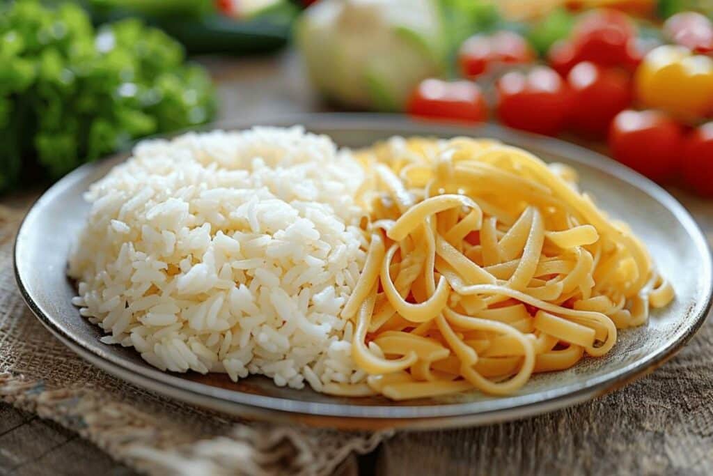 Riz vs pâtes : comparaison calorique de ces aliments de base pour une alimentation équilibrée